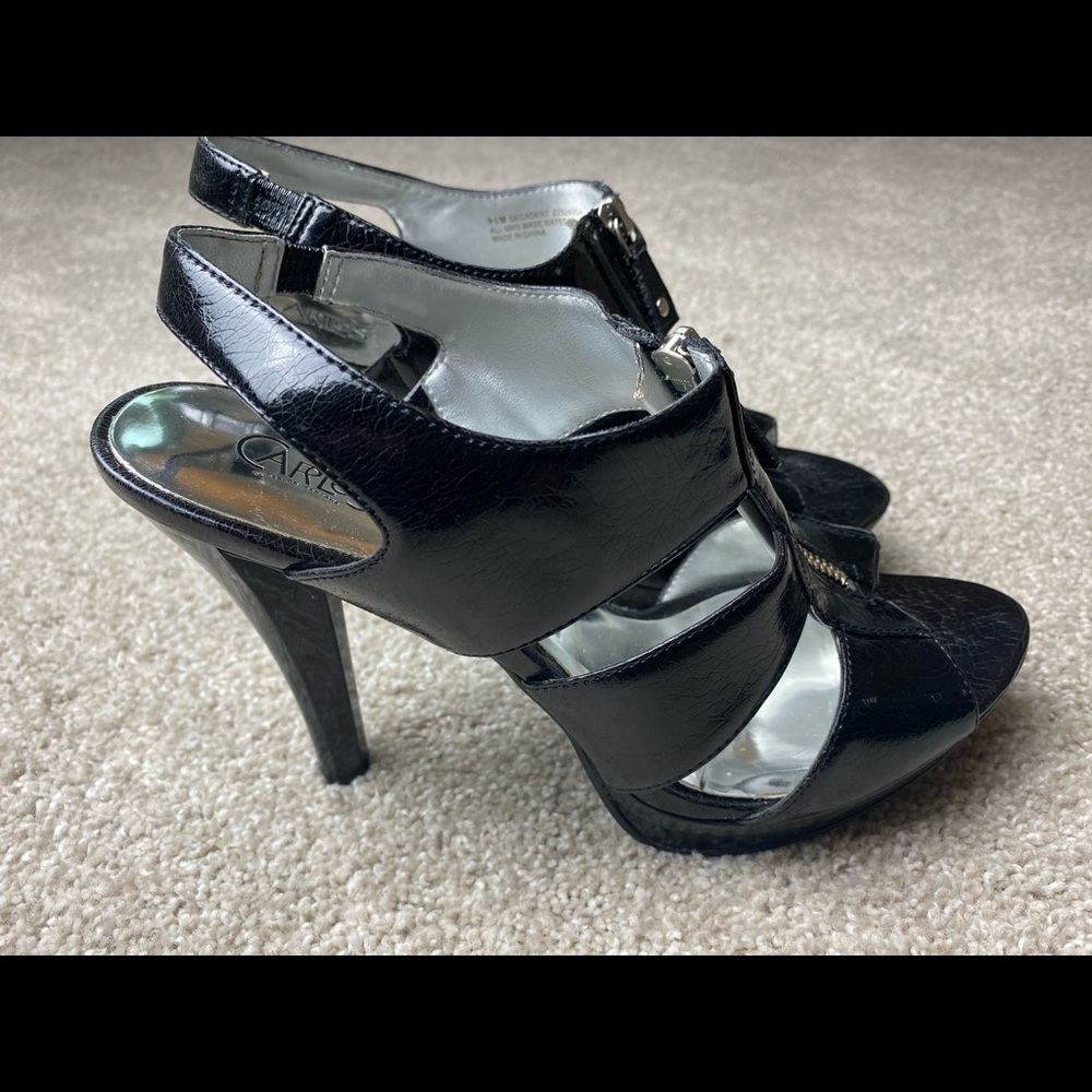 NEW Carlos Santana Blk Patent Leather Heel Sz 9.5M-